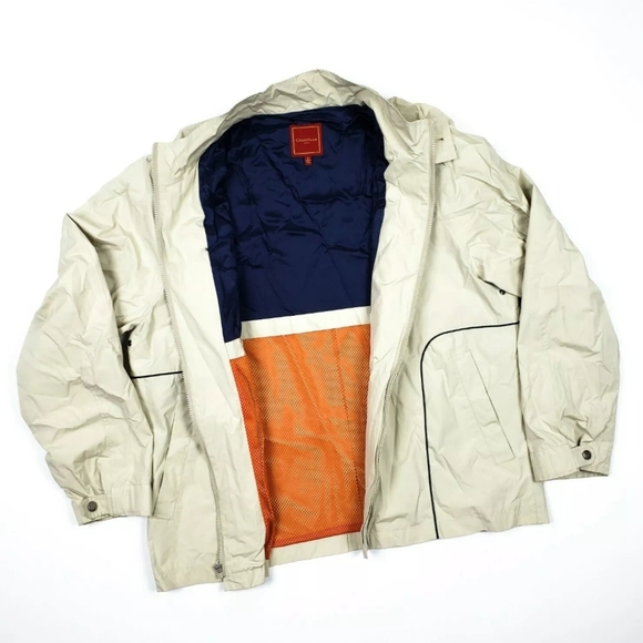 Cole Hann Mens Size Large Light Khaki Windbreaker - Picture 2 of 8